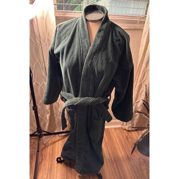 VTG Colours By Alexander Julian Green Cotton Bathrobe Unisex O/S  Lounge Wear - Picture 1 of 9